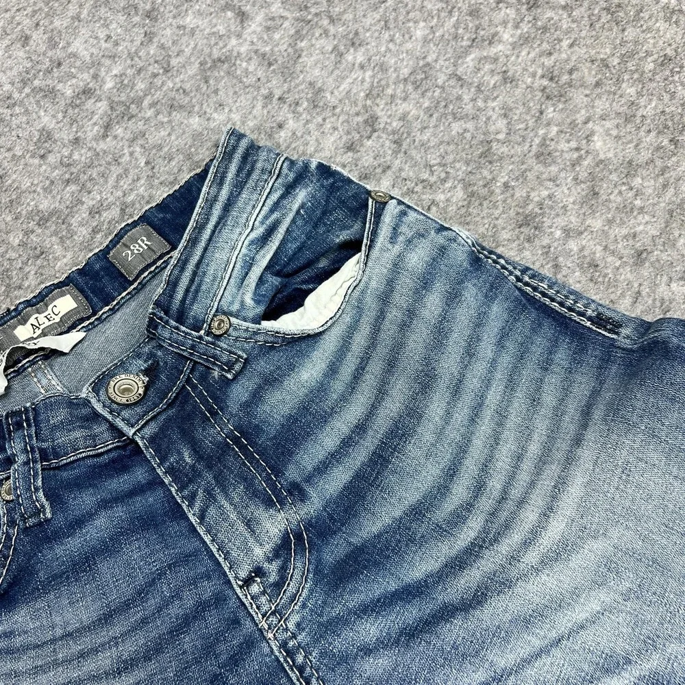 BKE Alec Jeans Mens 28R Blue Medium Wash Skinny Slim Stretch Denim Pants 28x32